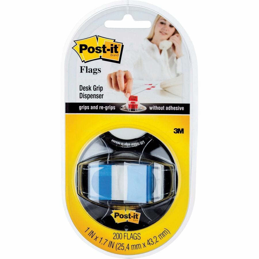 3M 3M MMM680HVBE Post-it Flags in Desk Grip Dispenser (200 Pack) MMM680HVBE