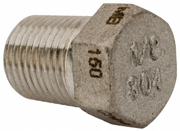 MERIT BRASS Merit Brass K417H-02 Hex Plug 1/8 in 304 Ss Mnpt 150 Psi