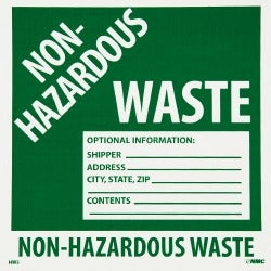 ACCUFORMNMC Accuformnmc HW5W Non-regulated Waste Label 6x6 Vinyl