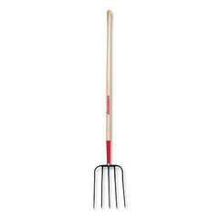 RAZOR-BACK 2826500 Manure Fork 5 Tine Oval Point 54 in Handle