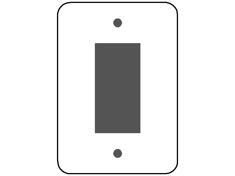 MULBERRY METAL PRODUCTS Mulberry Metal Products 79761 1-Gang Maxi Wall Plate with GFI Opening (Maxi)