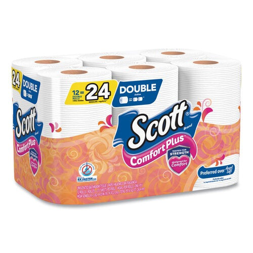 KIMBERLY-CLARK Kimberly-Clark 47618 Scott ComfortPlus Toilet Paper Double Roll (48 Rolls) 47618