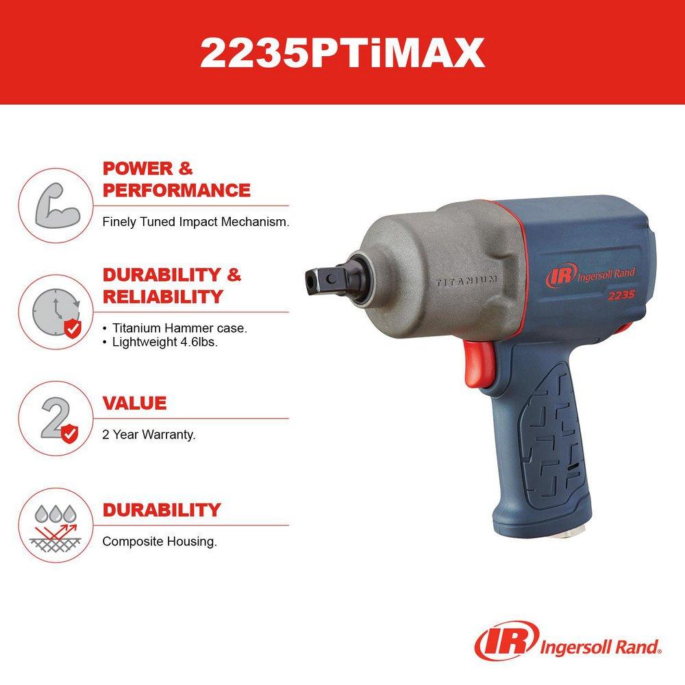 Ingersoll Rand 2235PTIMAX Square Impact Wrench Bare Tool