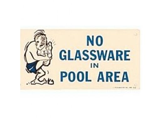 POOLMASTER 41332 Sign No Glassware