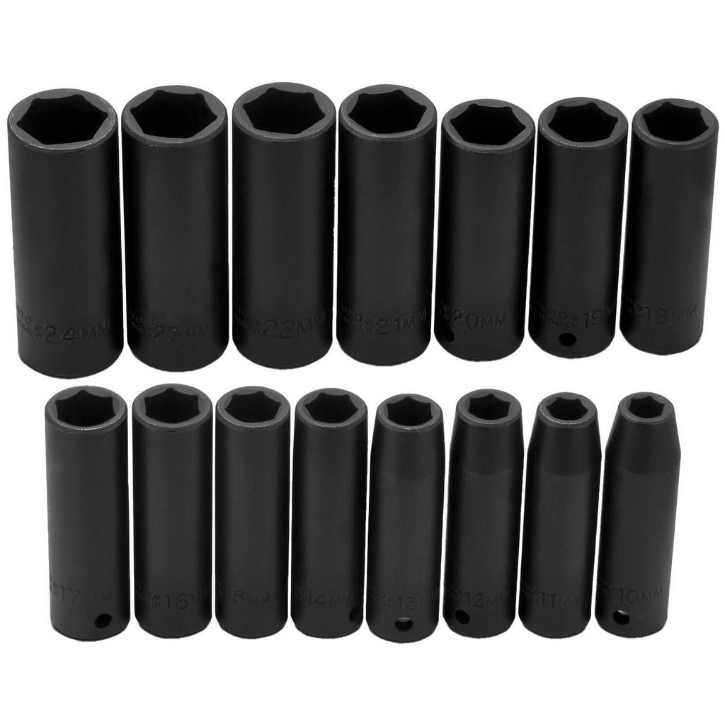 PROTO Proto J74214 Deep Impact Socket Set 15 Pc 1/2 in Drive