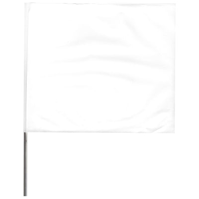 Presco 4521W 21 x 4 x 5 in. Plastic and Wire Marking Flag in White (Pack of 100)