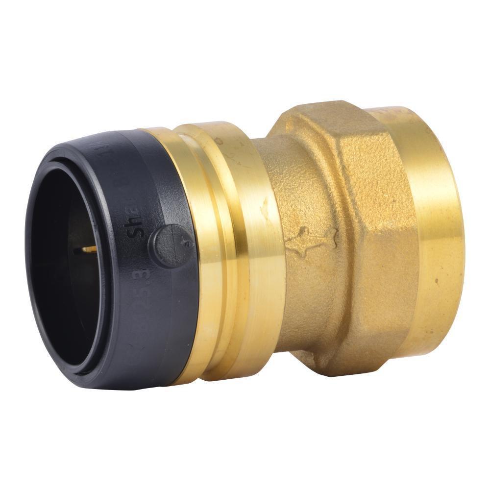 SharkBite UXL113532F 1-1/4 Inch Push x Female Brass Adapter