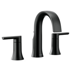 Moen TS6925BL Doux Two Handle Widespread Bathroom Sink Faucet in Matte Black