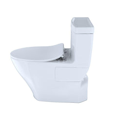 TOTO MS626234CEFG One-Piece Elongated 1.28 GPF Toilet with CEFIONTECT and SoftClose Seat, WASHLET+ Ready, Cotton White