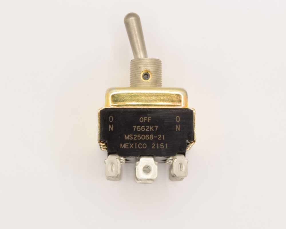 EATON Eaton 7662K7 AC rated military purpose toggle 115 VAC/28 VDC (0.468 in bushing) MS25068-21