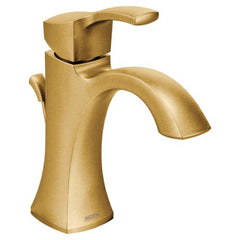 Moen 6903BG Voss Single Handle Monoblock Bathroom Sink Faucet in Brushed Gold