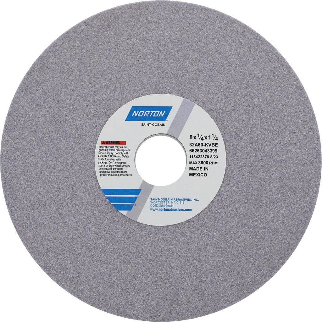 NORTON Norton 66253043399 Surface Grinding Wheel 8in 60 Grit