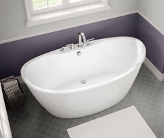 MAAX 106193-000-002 Delsia 66 x 36 in. Freestanding Bathtub with Rear Center Drain in White