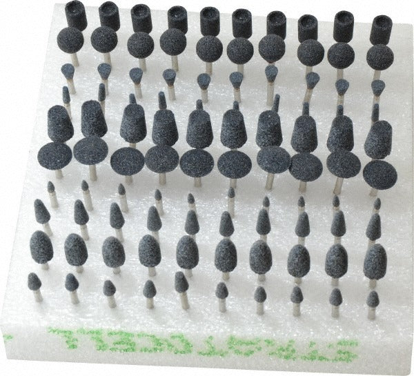 GRIER ABRASIVES Grier Abrasives KIT-1/8-B-BLUE Mounted Stone Abrasive Set