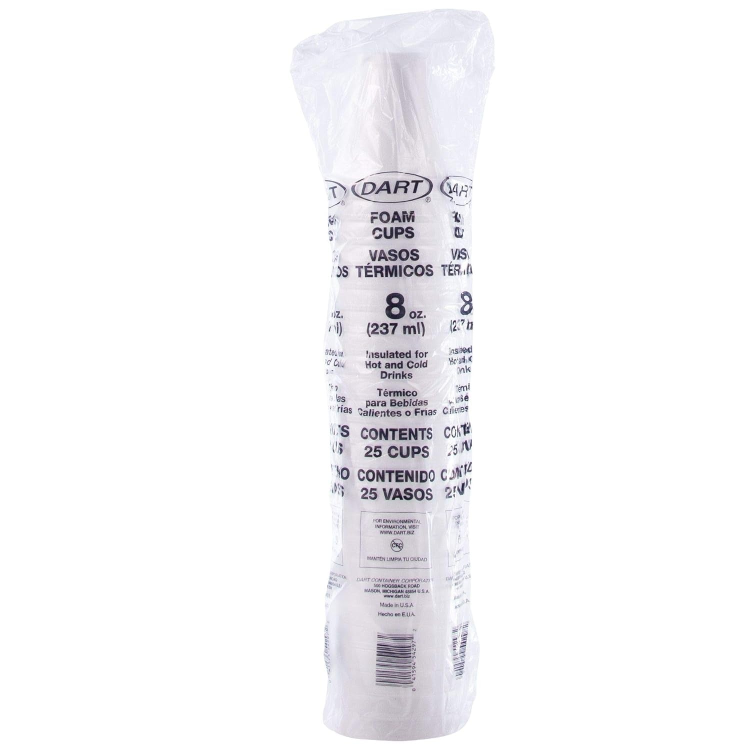 DART Dart 8J8 J Cup 8 oz (1000/Case)