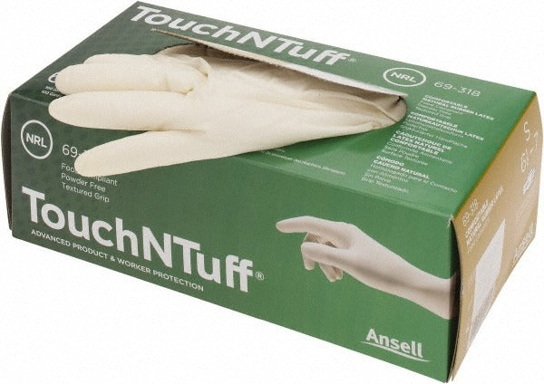 ANSELL Ansell 6931800S Touchntuff Latex Gloves 4.7 Mil Small 100pk