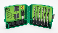 Greenlee LDTAPKIT Drill Tap Bit Kit 1-Piece High Speed Steel Long 6 pc