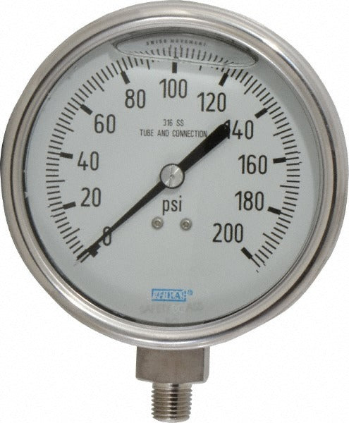 WIKA Wika 9832399 Pressure Gauge 4 Inch 1/4 Inch Lower Mount