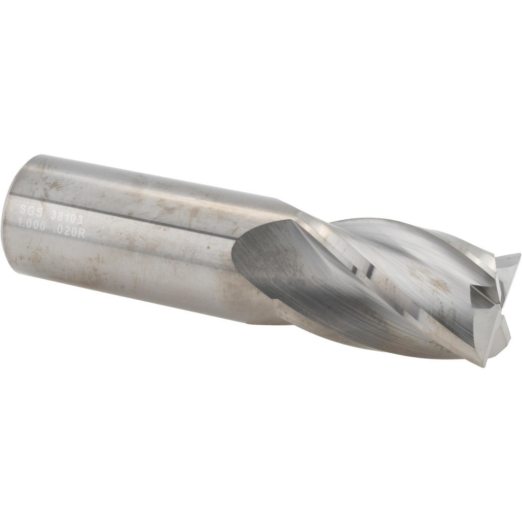 KYOCERA SGS PRECISION TOOLS Sgs 38103 Corner Radius End Mill 1in 4 Flute Solid Carbide