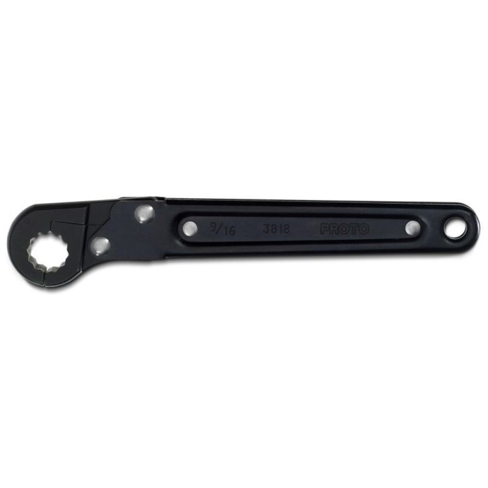 PROTO Proto J3818 Ratcheting Flare-Nut Wrench 12-Point (9/16 inch)