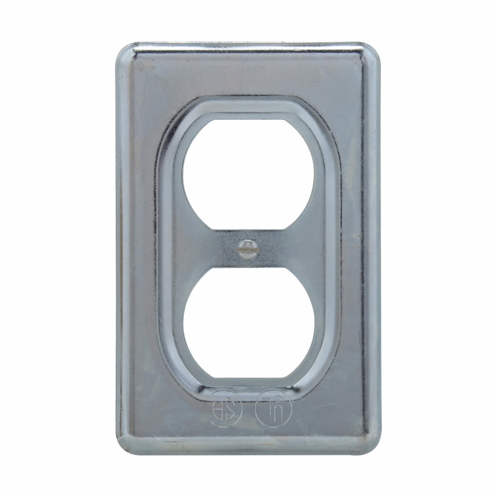 Eaton DS23 Duplex Receptacle Cover Sheet Steel Surface Mount Single-gang