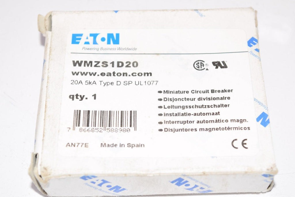 EATON Eaton WMZS1D20 Miniature Circuit Breaker 20 Amp (1 Pole) FAZ-D20-1-SP