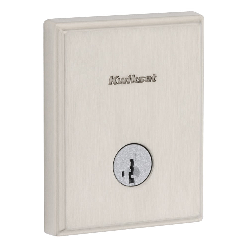 KWIKSET Kwikset 258TRCT-15S.STRKP Deadbolt Smartkey Satin Nickel
