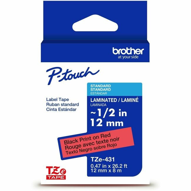 BROTHER Brother BRTTZE431G P-touch TZe Laminated Label Tape 12mm x 8m (1 Pack) TZE431G
