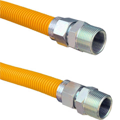 Jones Stephens G71404 3/4 x 24 in. MIPS Gas Connector with Fitting in Yellow