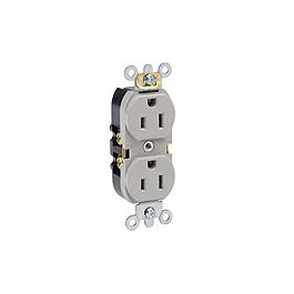 Leviton 5262-SI Duplex Receptacle 15A 125VAC 2-Pole 3-Wire NEMA 5-15R