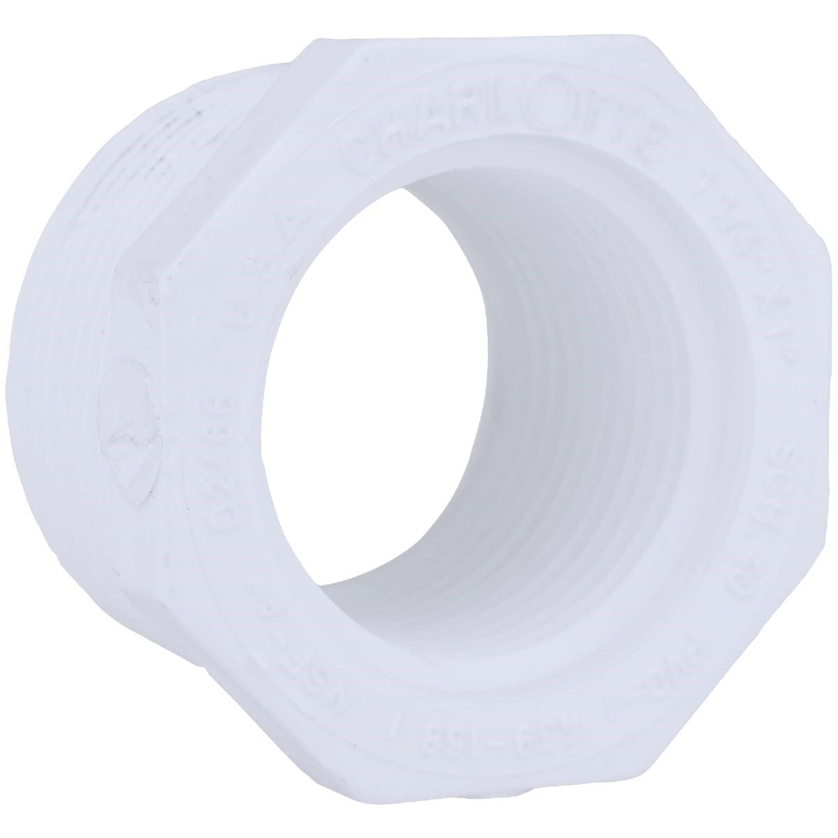 CHARLOTTE PIPE Charlotte Pipe PVC 02112 2600HA 1-1/4 In. MPT x 1 In. FPT Schedule 40 PVC Bushing