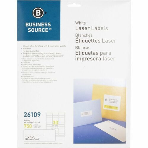 BUSINESS SOURCE Business Source BSN26109 Address Labels 750 Pack