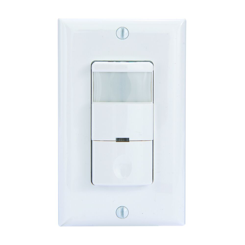 Intermatic IOS-DOV-WH 120 VAC 60 Hz White 180 Degrees Self Adaptive In-Wall PIR Sensor Switch