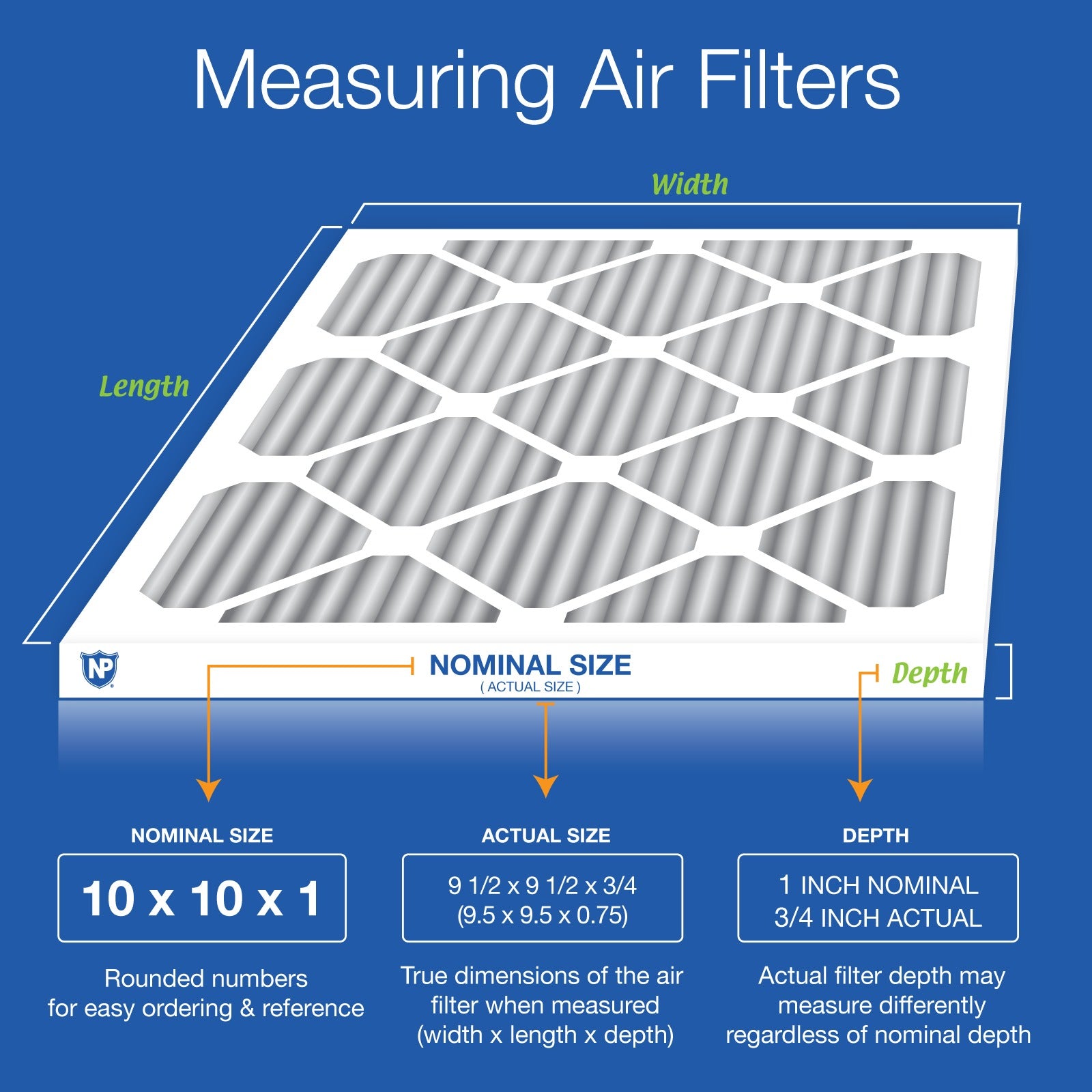 NORDIC PURE Nordic Pure 10x10x1PM10C-3 Merv 10 Carbon Air Filter 3 Pack