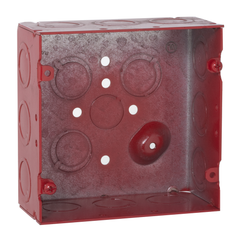 RACO 911-12 Raco 911-12 4-11/16 Square Box, Welded Steel, 2-1/8 Deep - Red