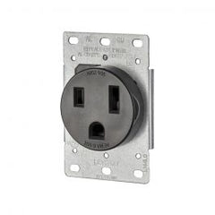 Leviton 5374-S00 50 Amp 250 Volt Flush Mounting Receptacle NEMA 6-50R