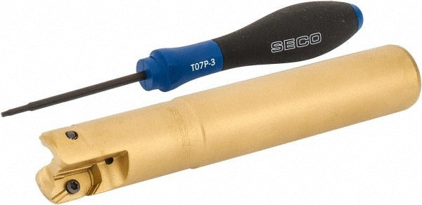 SECO TOOLS Seco 02450377 Indexable Copy End Mill 1 in Through Coolant