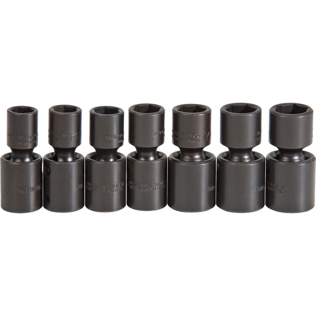 PROTO Proto J72143M 7pc 1/2 in Drive Metric Impact Socket Set
