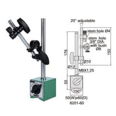 Insize 6201-60 Mag Base W/Fine Adj (132 LB Pull)