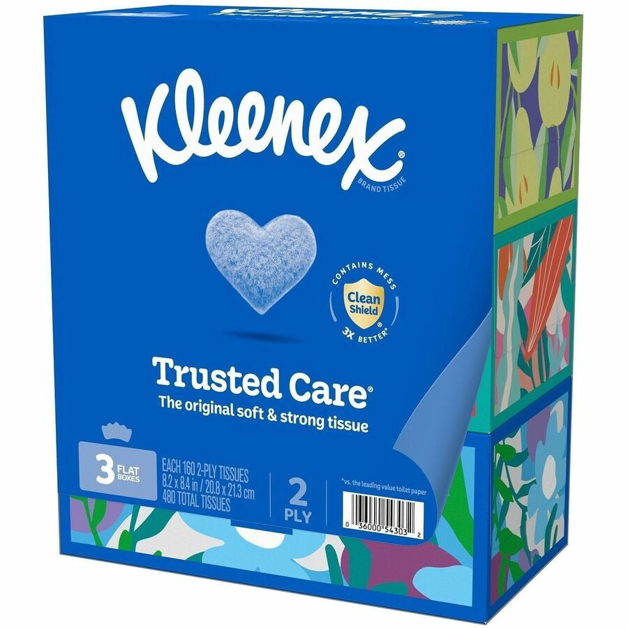 KIMBERLY-CLARK Kimberly-Clark KCC54303CT Kleenex Trusted Care Facial Tissue 160/Box 12/Carton 54303CT