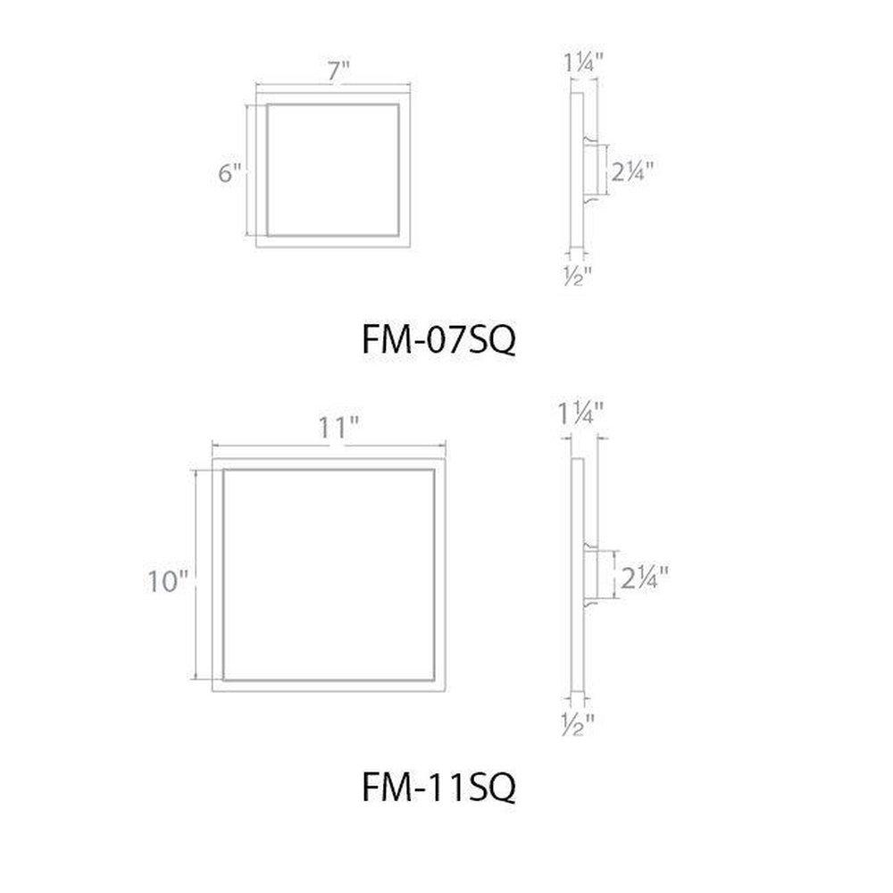 WAC Lighting FM-11SQ-930-WT 11 Square LED Flush Mount - 3000K