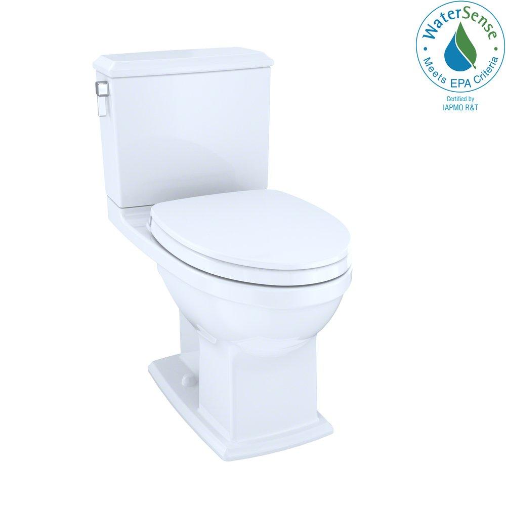 Toto MS494124CEMFG01 Connelly Washlet+ Two-Piece Elongated Dual Flush Toilet with Cefiontect in Cotton White