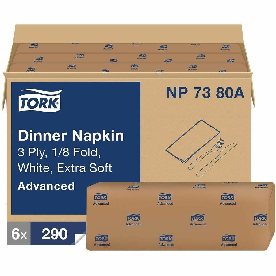 TORK Tork TRKNP7380A Advanced Dinner Napkins 3-Ply (17 x 16.13 / 6 Packs of 290) NP7380A