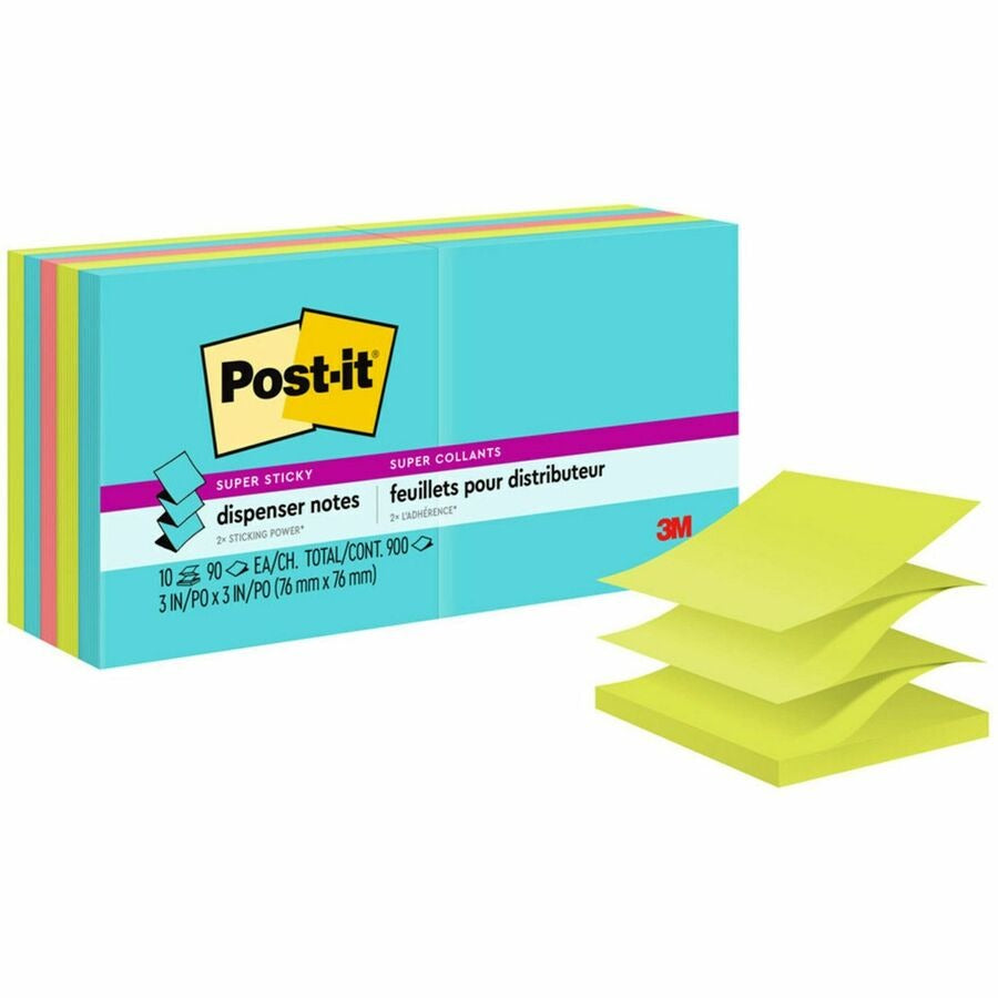 3M 3M MMMR33010SSMIA Super Sticky Dispenser Notes 3 x 3 (10 Pack) R33010SSMIA