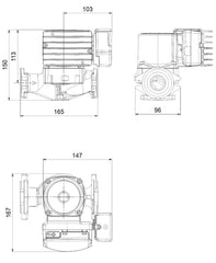 Grundfos 99490916 ALPHA2 26-99 Cast-iron Circulator Pump With Terminal Box And User Interface AUTOADAPT