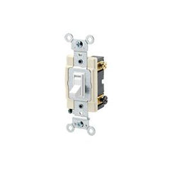 Leviton 54523-2W 3-Way Framed AC Quiet Toggle Switch 120/277 VAC 20 Amp