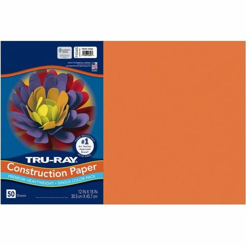 PACON Pacon PAC103405 Construction Paper 12x18 Electric Orange 50 Pack