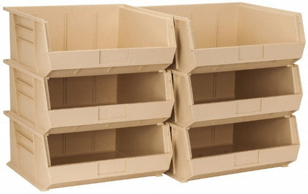 QUANTUM STORAGE SYSTEMS Quantum Storage QUS250IVCS Hopper Stacking Bin Ivory 6pk