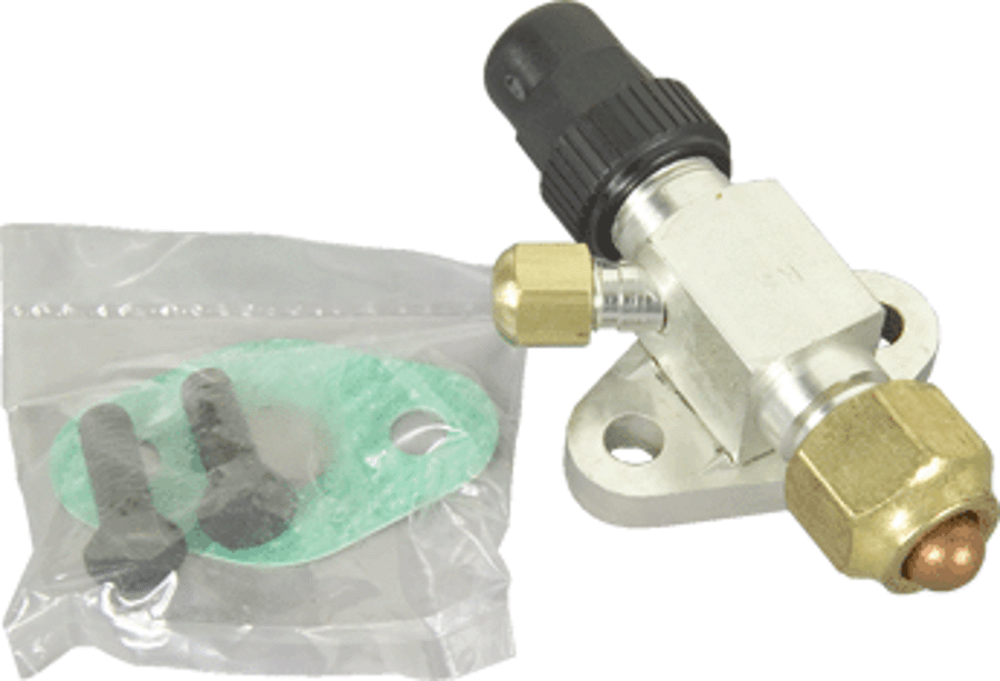 Emerson 998-0510-24 Service Valve 1/2 Flare 2-Bolt Mount w/ Gasket (1) Pressure Tap