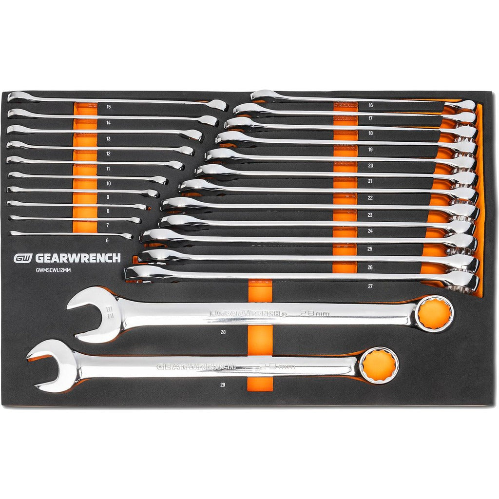GEARWRENCH Gearwrench GWMSCWL12MM 24-pc Metric Wrench Set 6-29mm